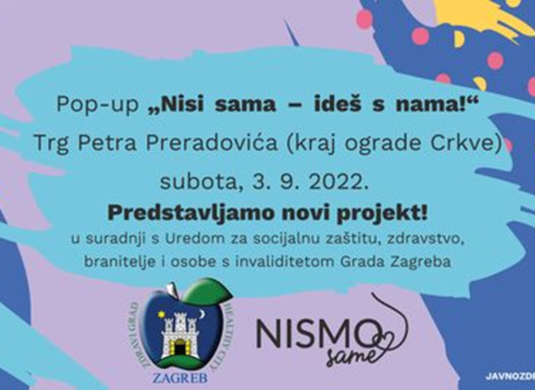  Javnozdravstvena akcija udruge „Nismo same“ i Gradskog ureda za socijalnu zaštitu, zdravstvo, branitelje i osobe s invaliditetom